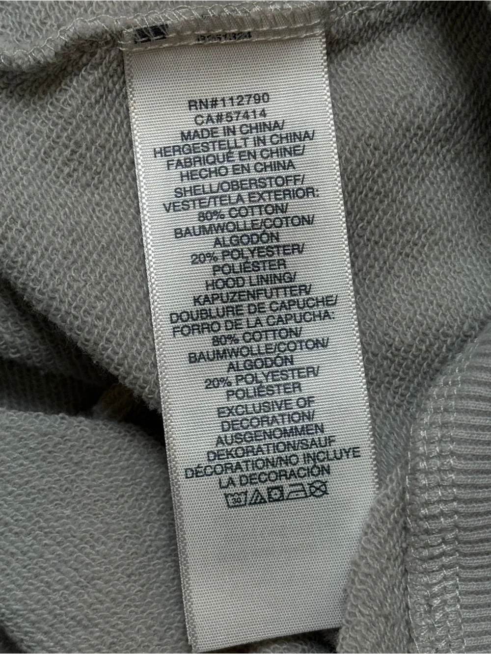 True Religion full-zip Gray hoodie white horseshoe graphic Men’s Size Large